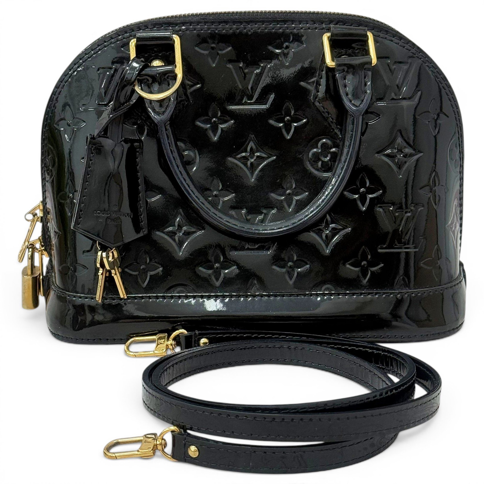 Alma BB patent leather handbag