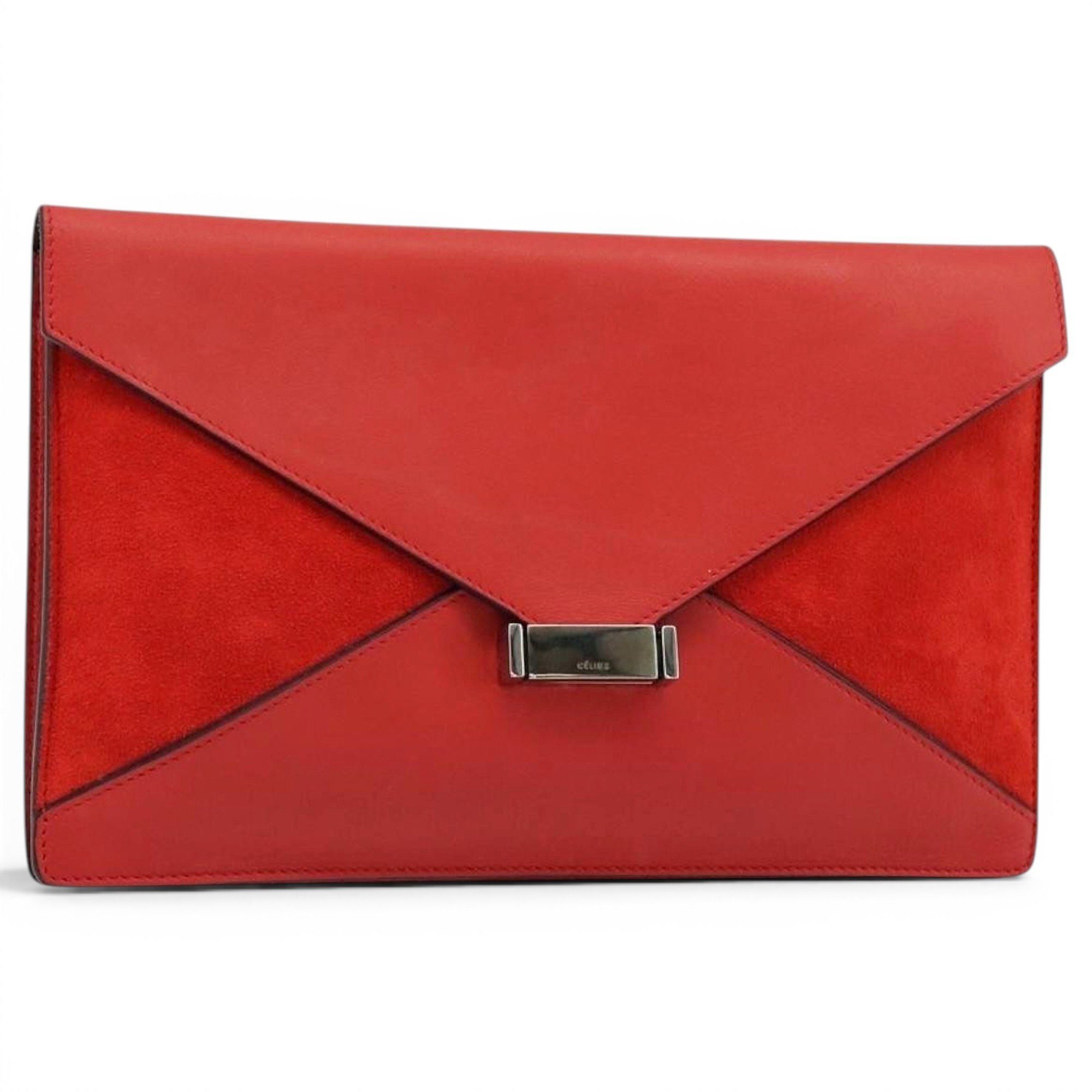 Leather clutch bag
