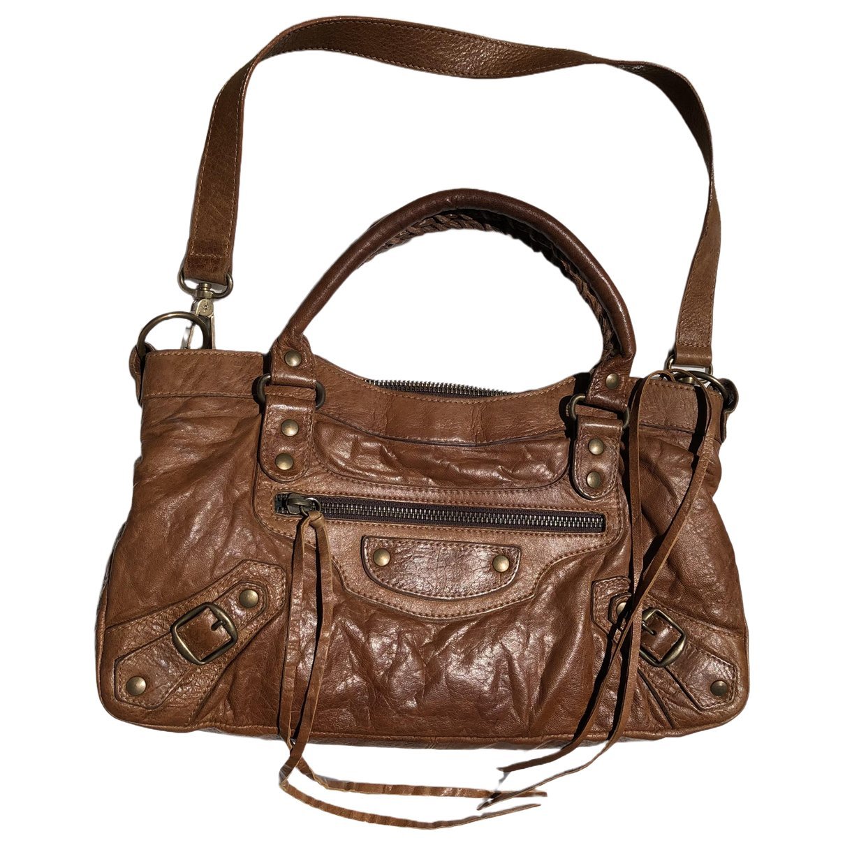 First leather handbag