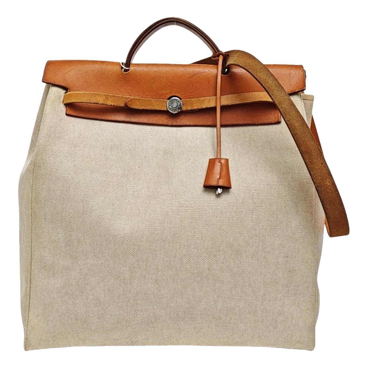 Hermes Herbag Handbag White
