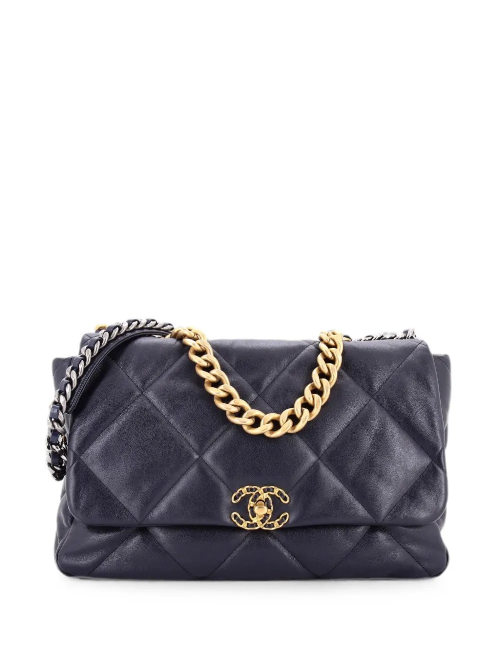 19 Flap Bag Quilted Leather Maxi crossbody bag