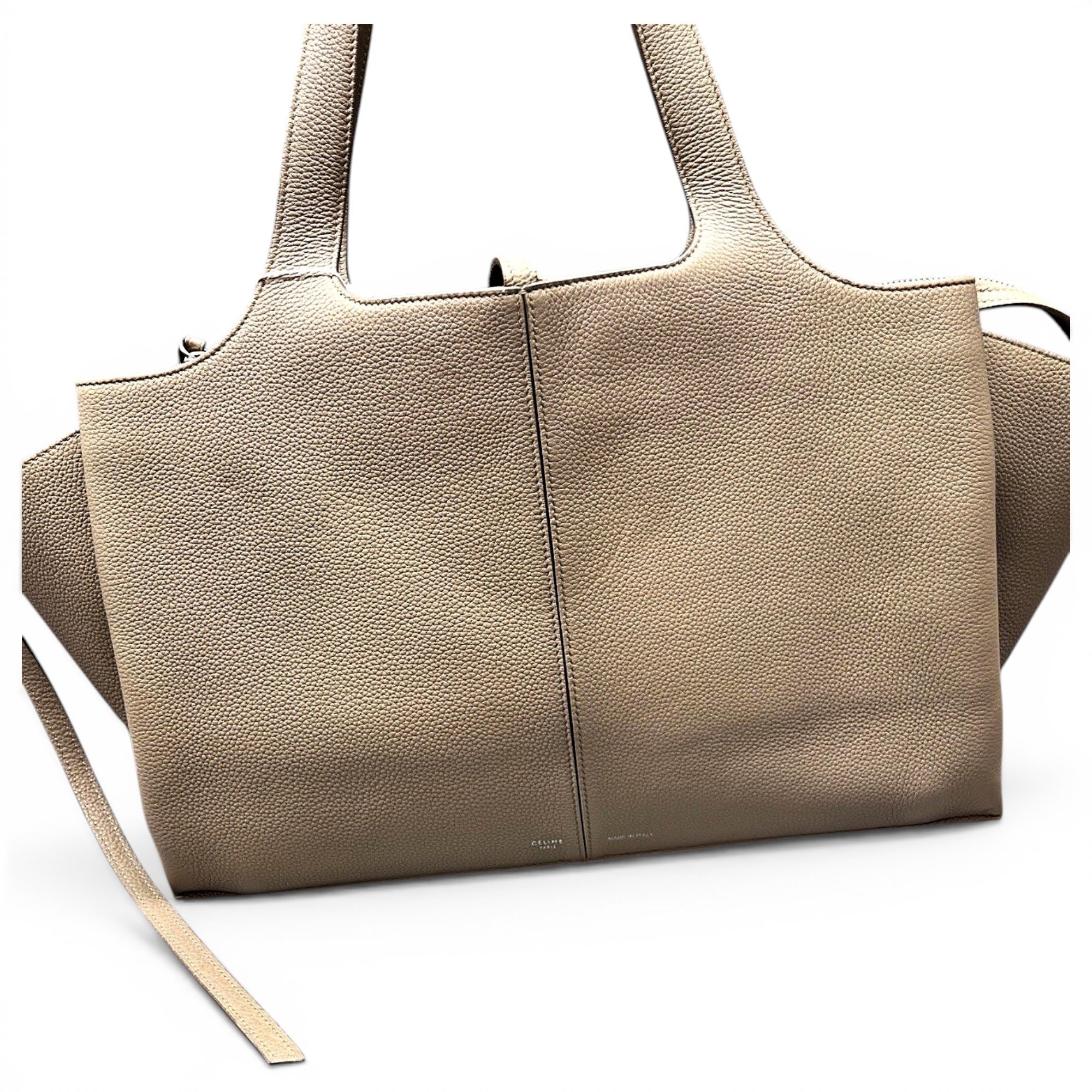 Tri-Fold leather handbag