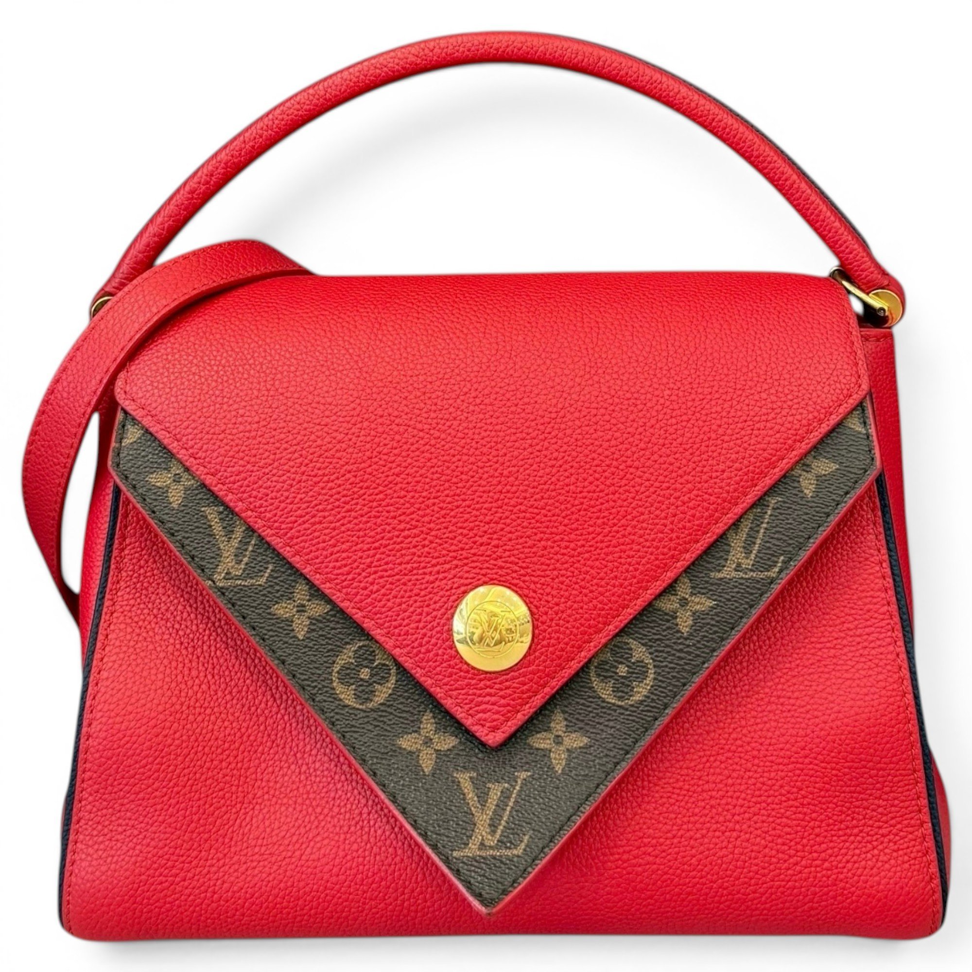 Double V pony-style calfskin crossbody bag