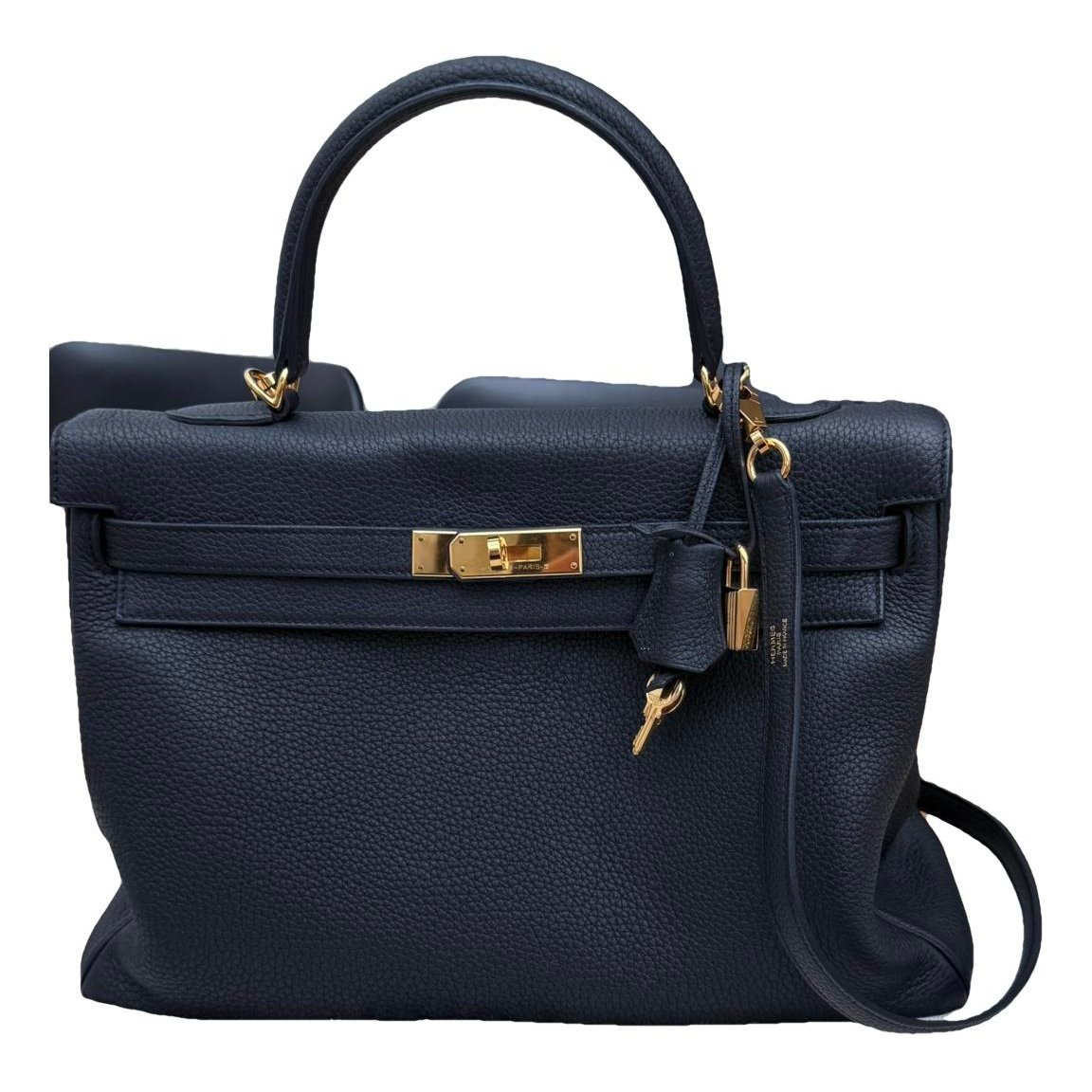 Hermes Kelly 35 Handbag Black Togo Leather 2022
