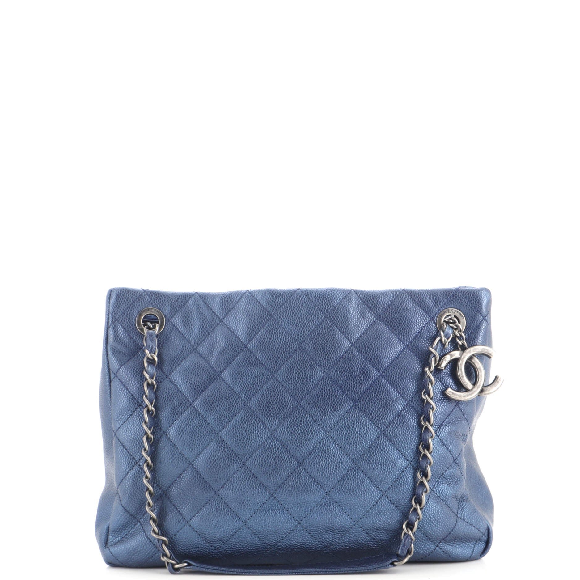 Chic Shopping Tote Quilted Caviar Small