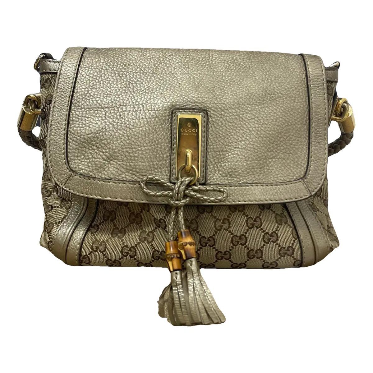 Bamboo Convertible Satchel vinyl handbag