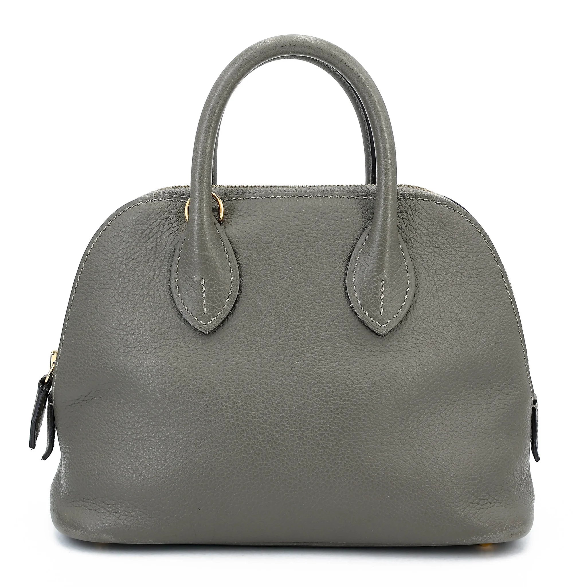 Excellent ( Rank SA ) HERMÈS Mini Bolide 1923 Gris Meyer (0L) Evercolor Gold hardware W (2024)