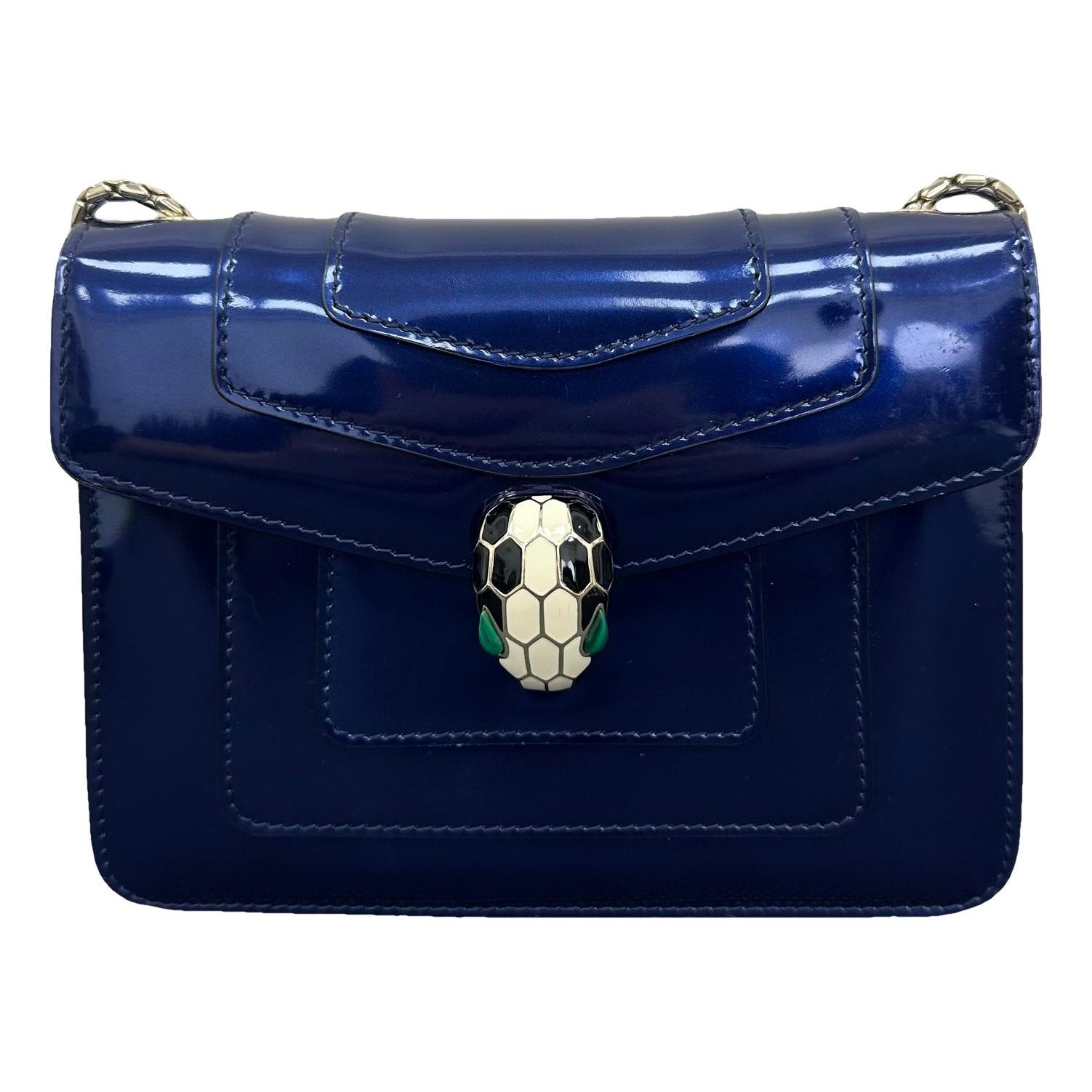 Serpenti patent leather handbag