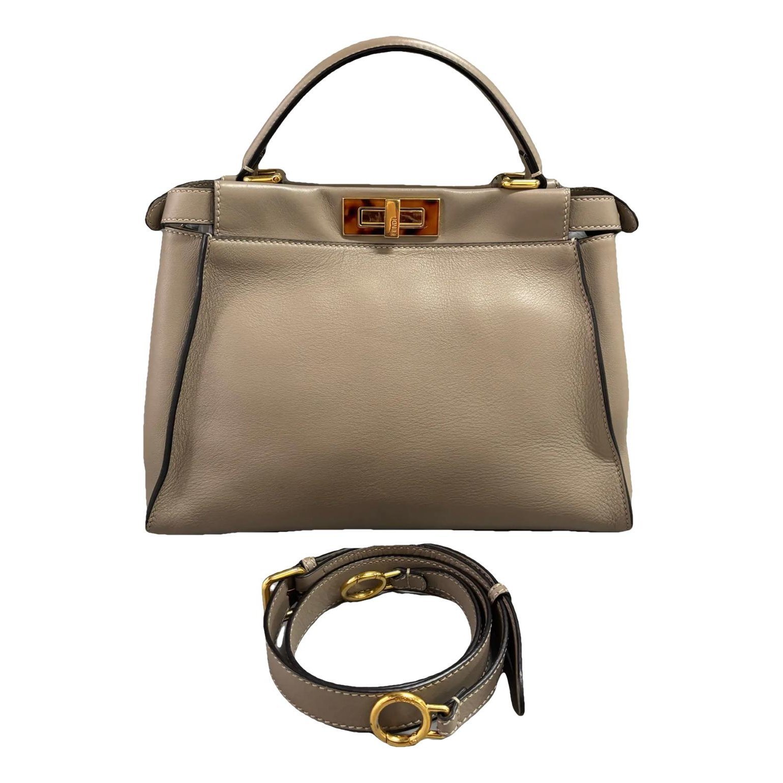 Peekaboo leather handbag