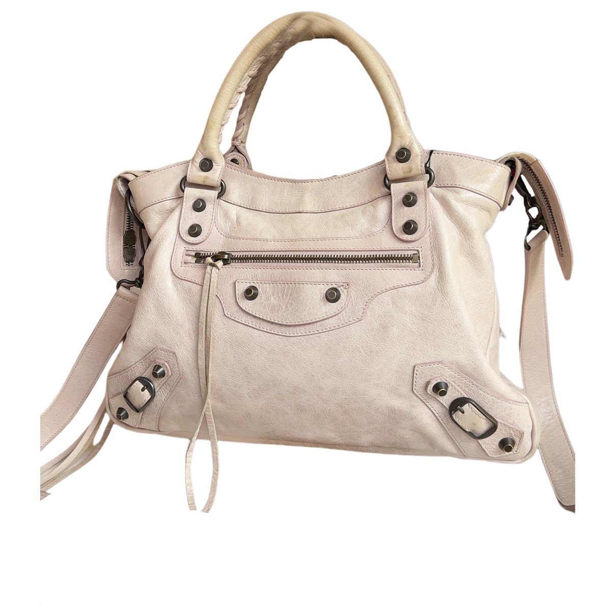 City leather handbag