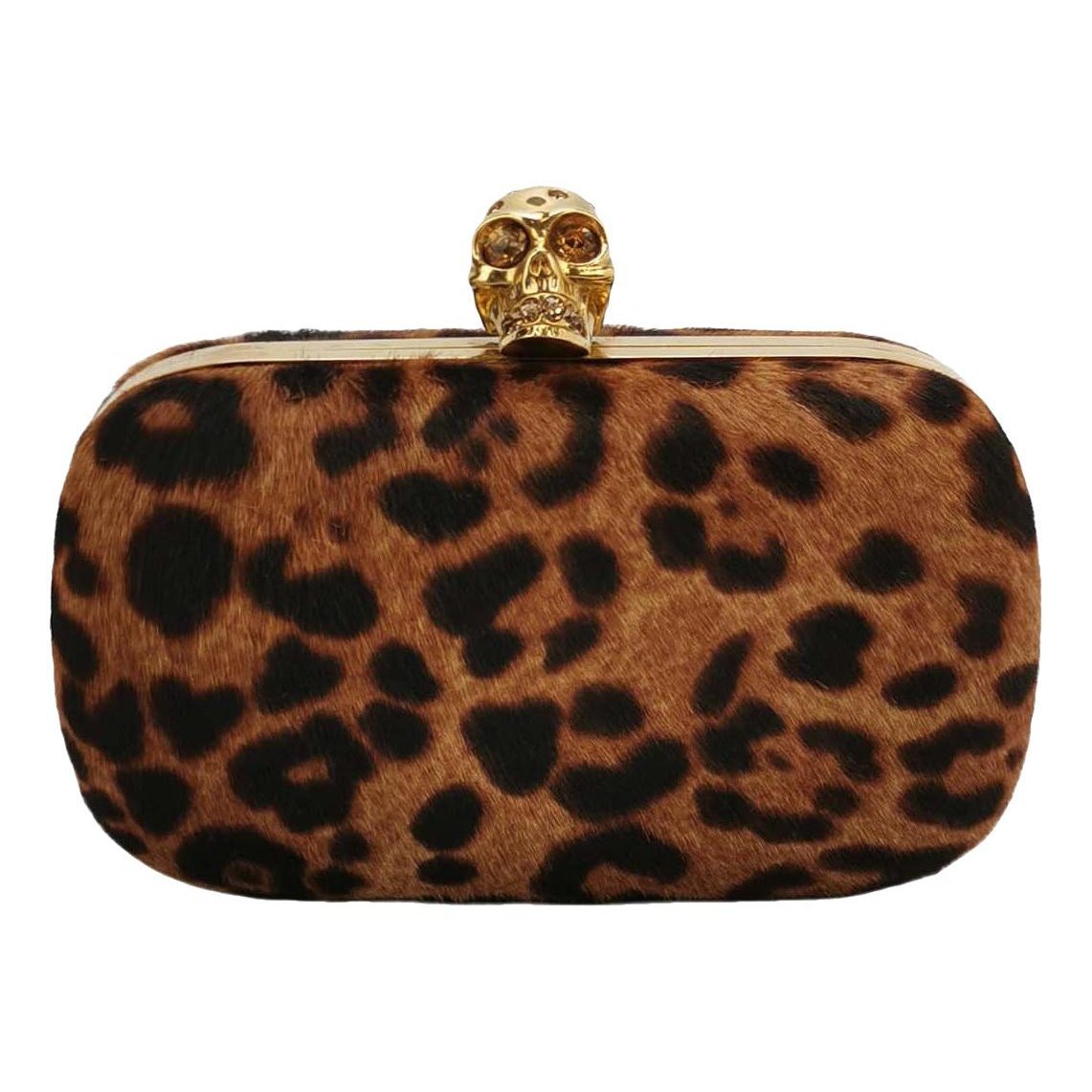 Skull cloth clutch bag