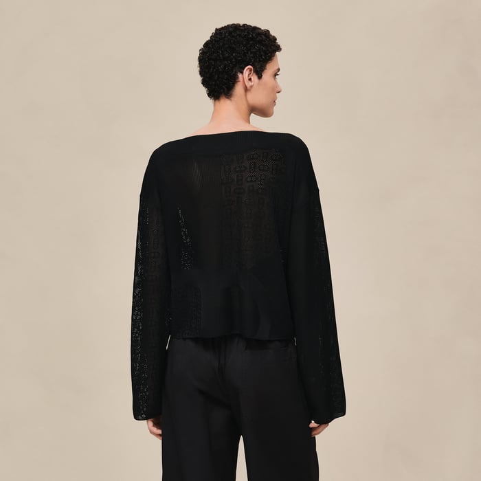 Noir "Chaine d'Ancre" Long-sleeve Sweater
