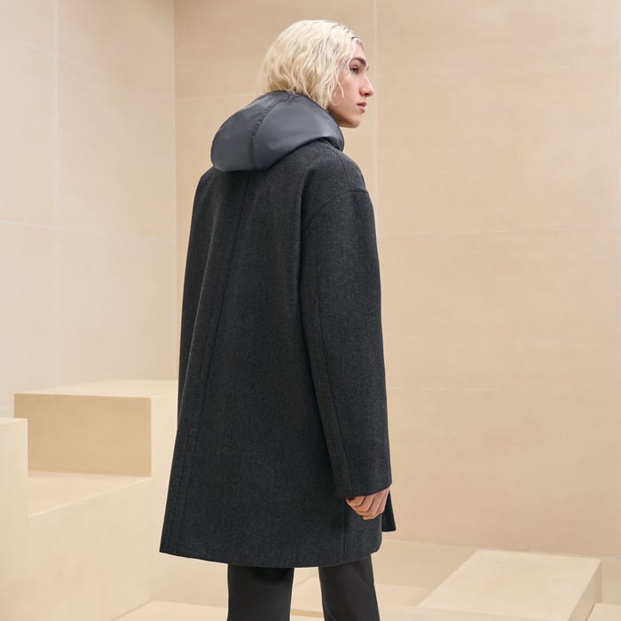 Anthracite Hooded Auto Coat