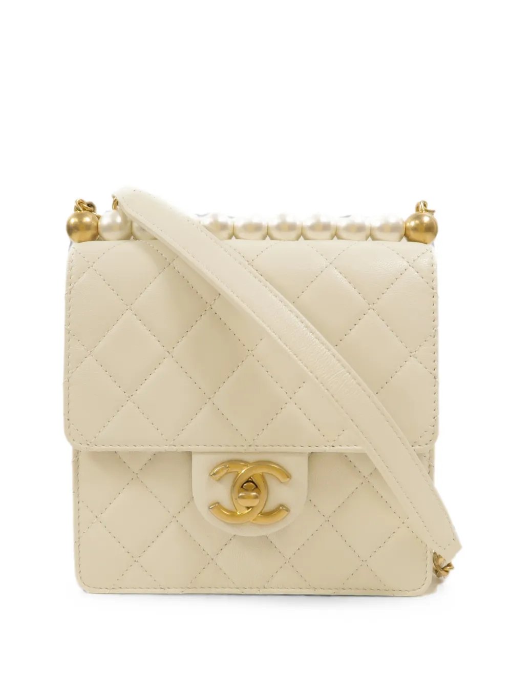 small quilted pearl shoulder bag