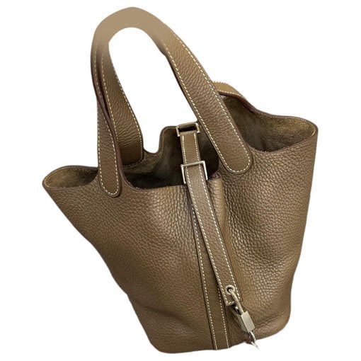 Picotin leather tote