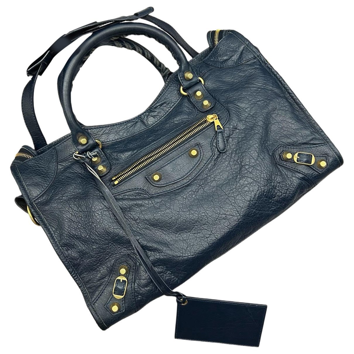City leather handbag
