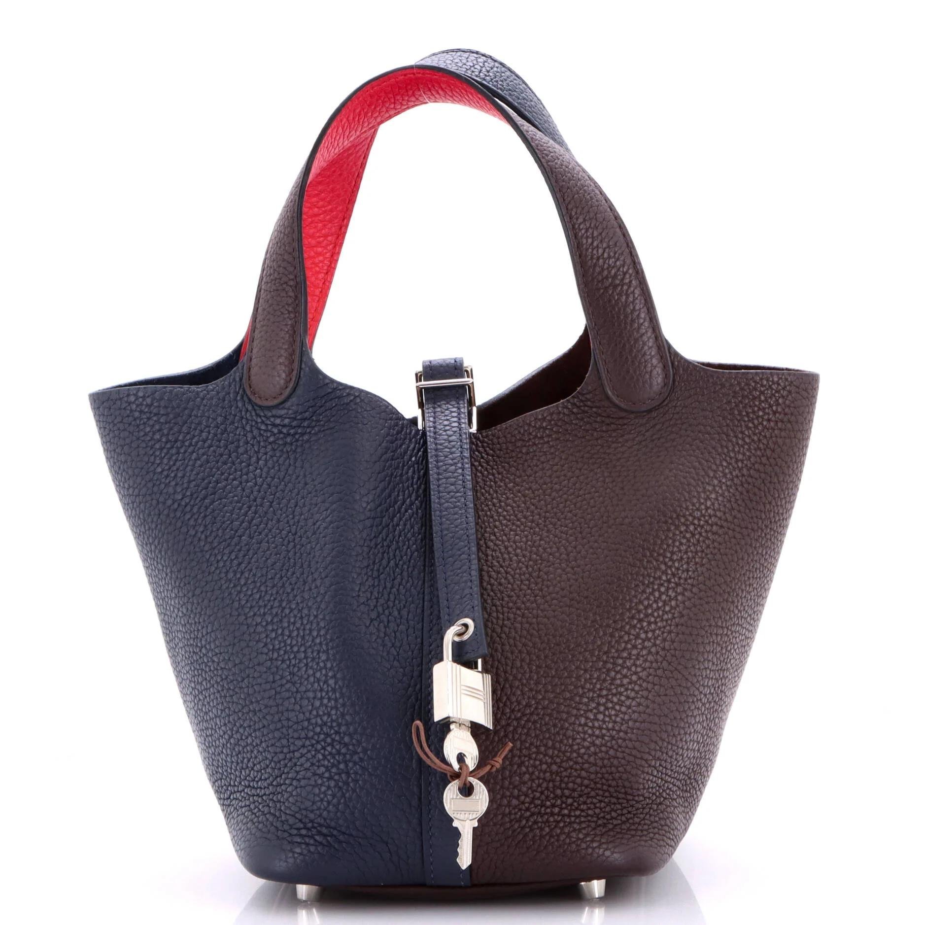 Picotin leather handbag