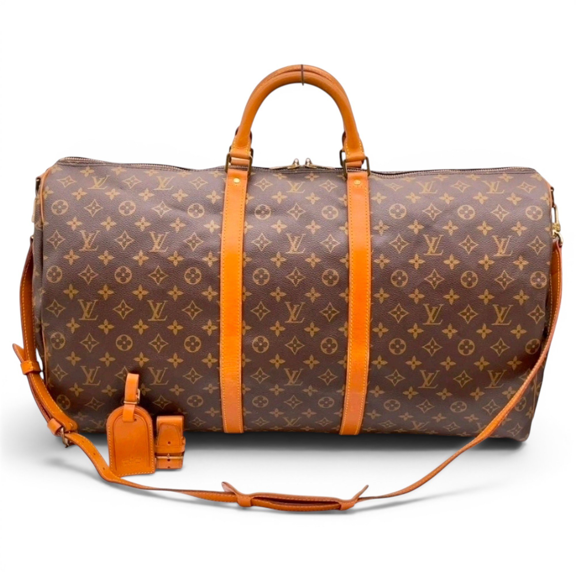 Keepall leather travel bag