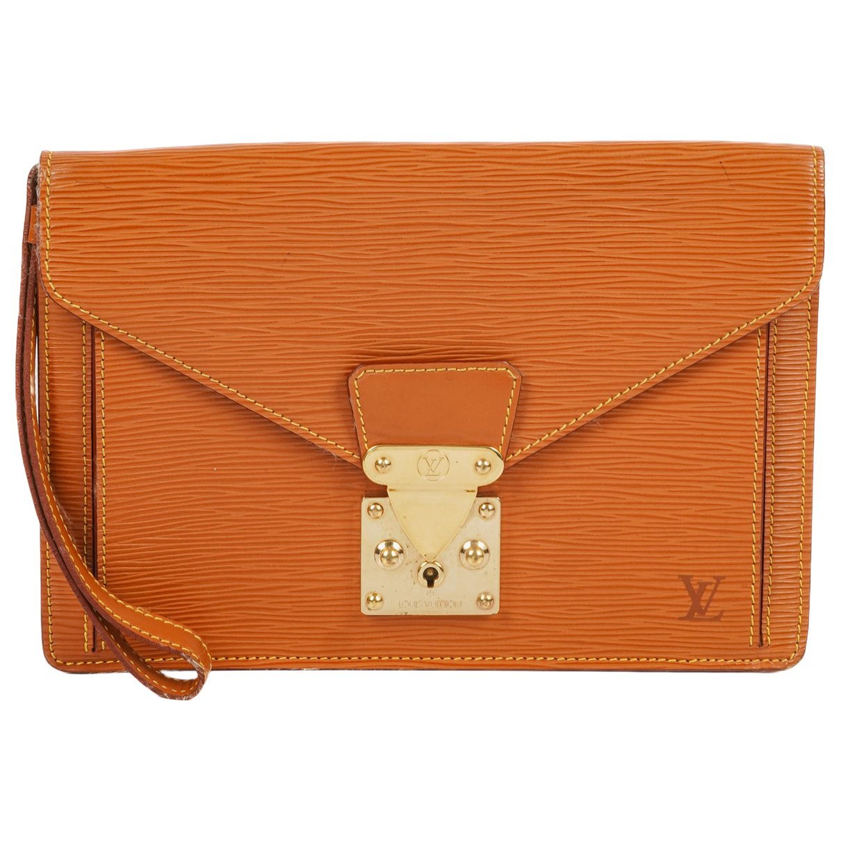 Sellier leather clutch bag