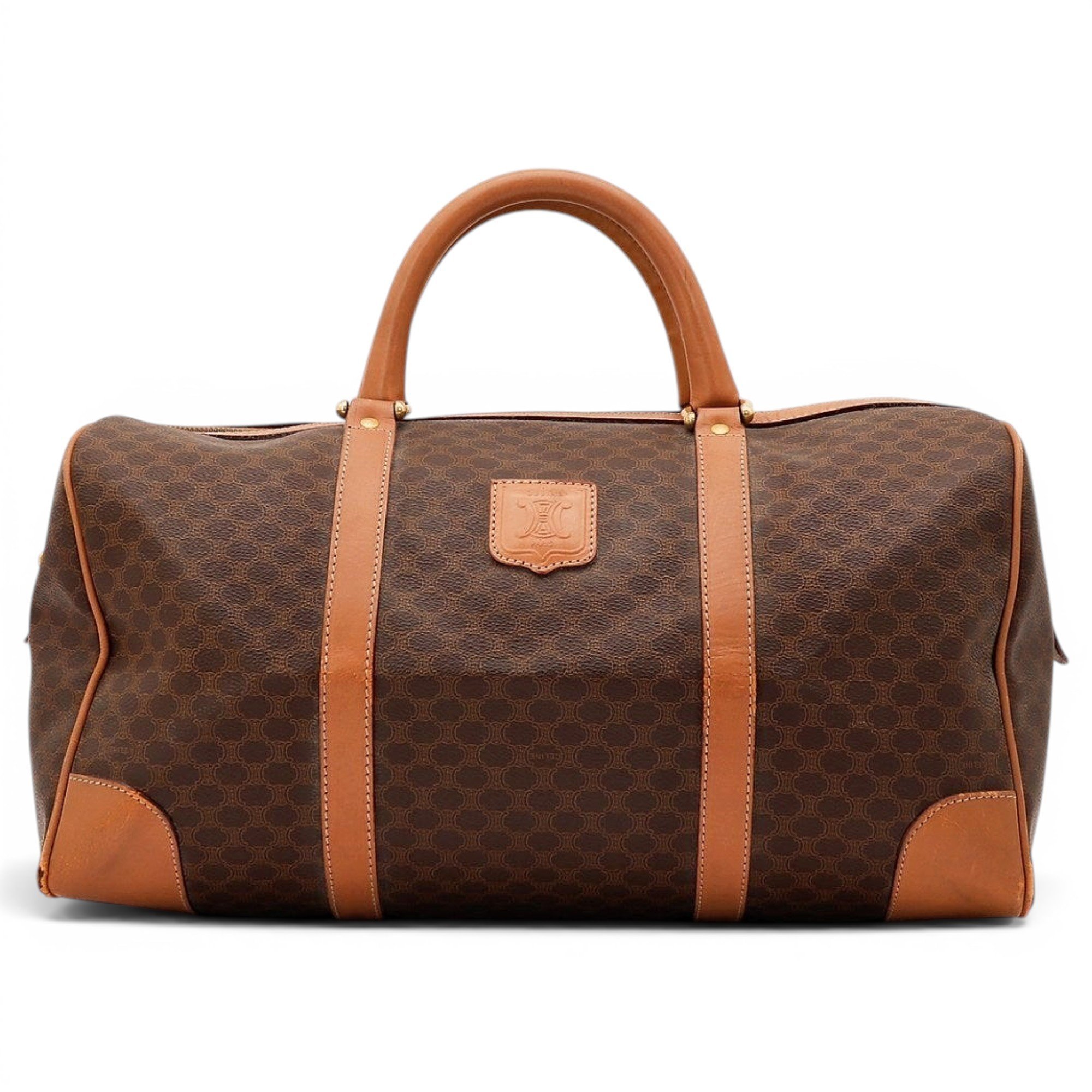 Triomphe leather bowling bag