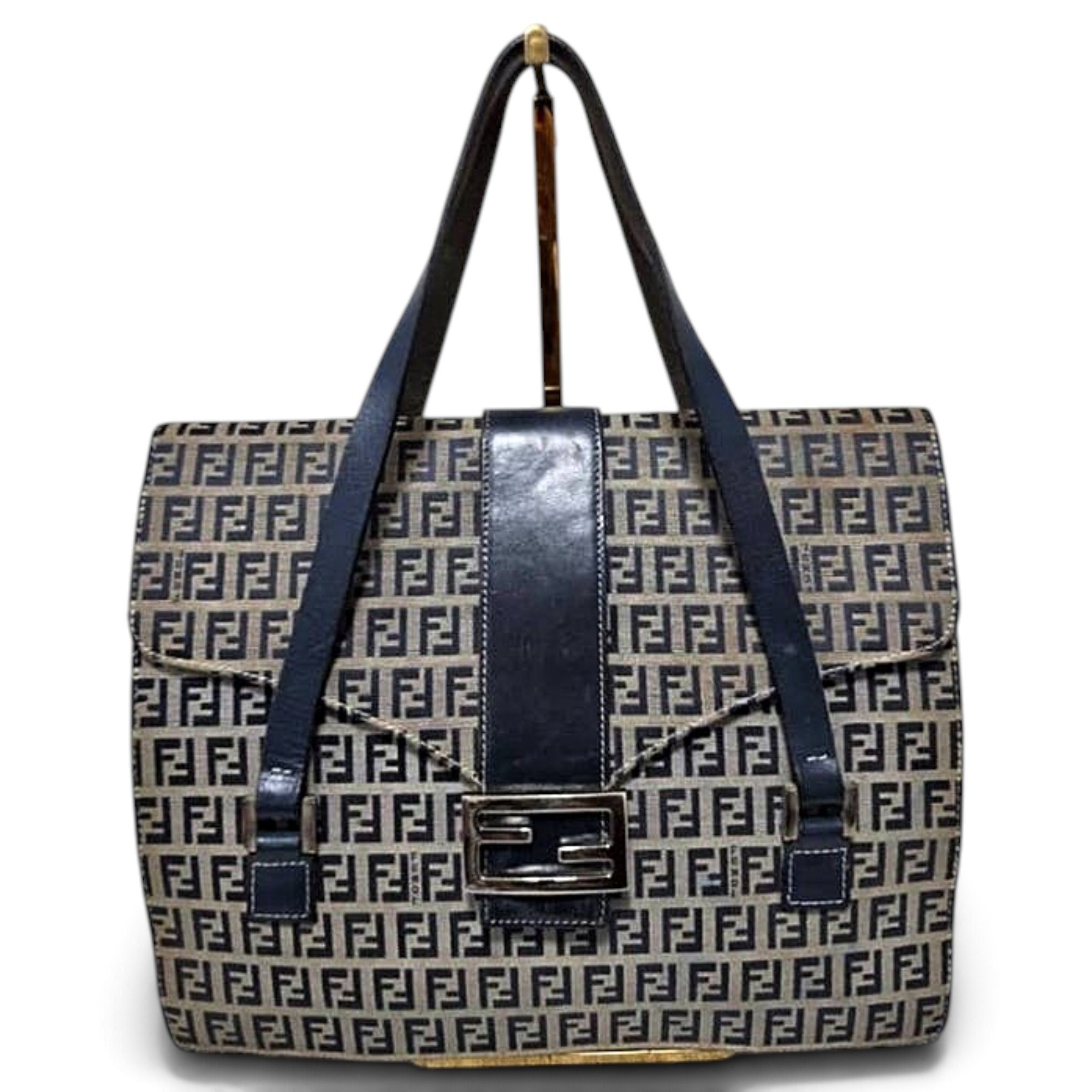 Fendi FF leather handbag