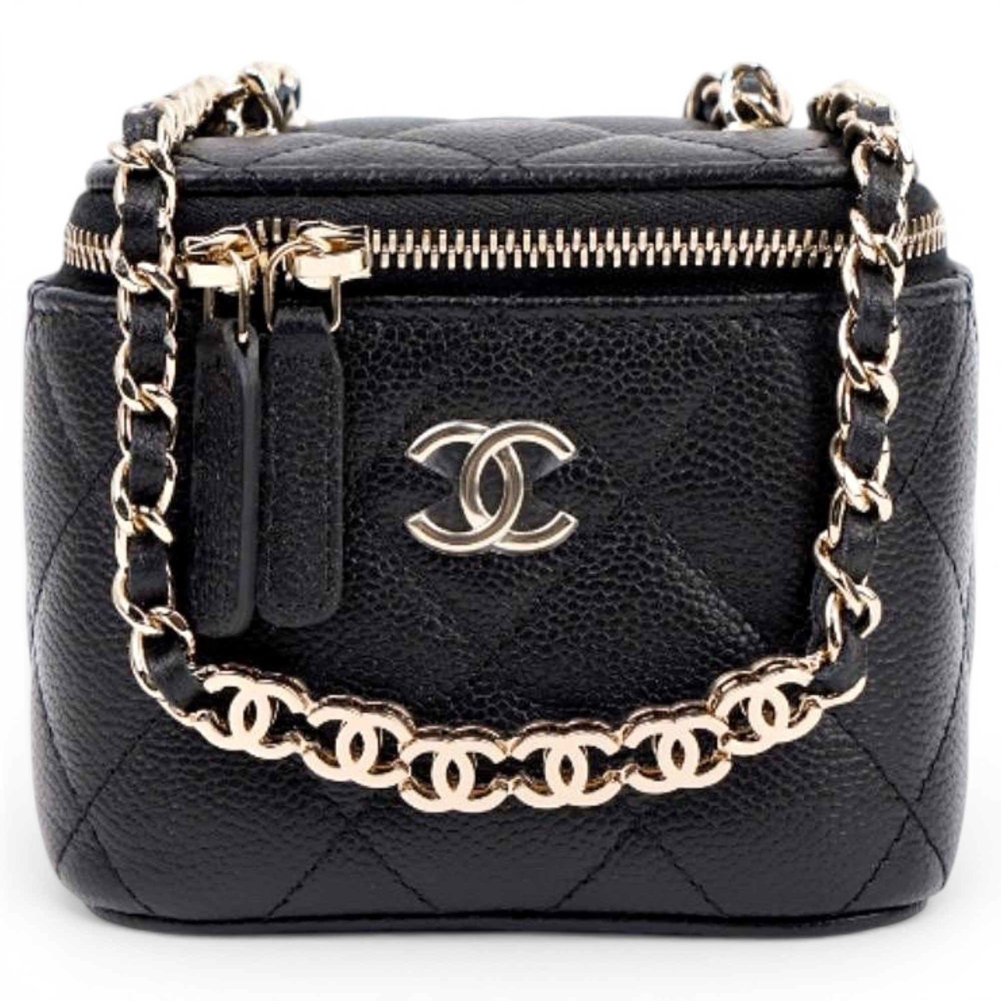 Trendy CC Vanity leather handbag