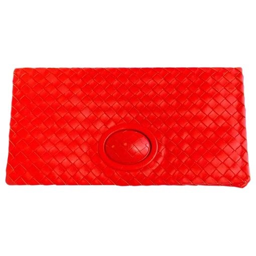 Leather clutch bag