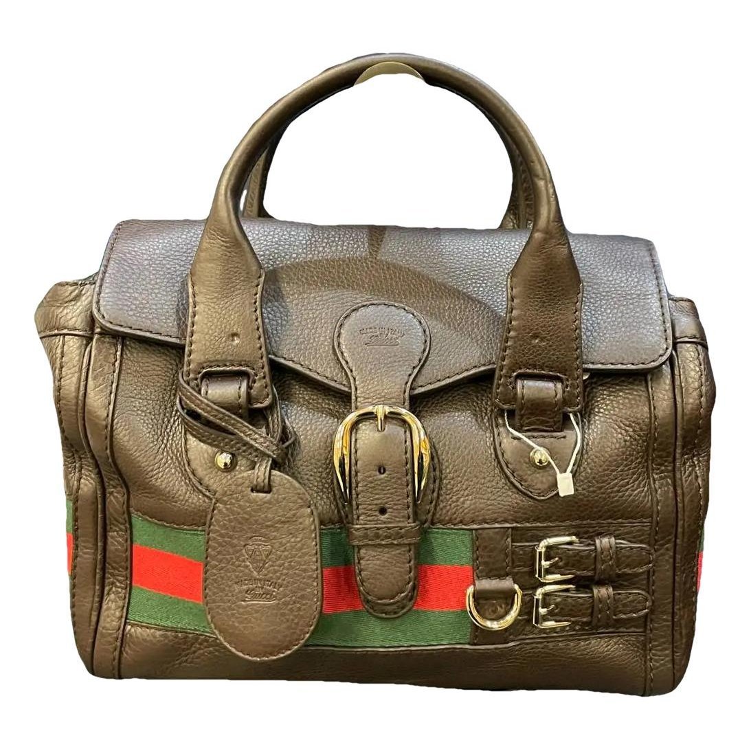 Ophidia Boston leather handbag