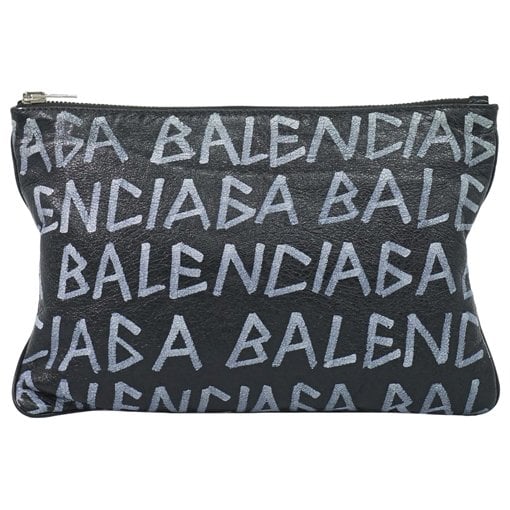 Leather clutch bag
