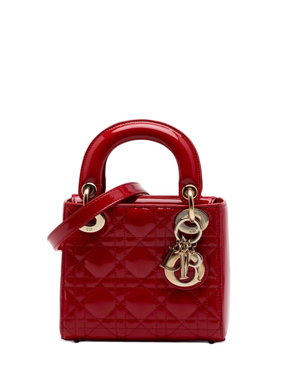 2015 Mini Patent Cannage Lady Dior satchel