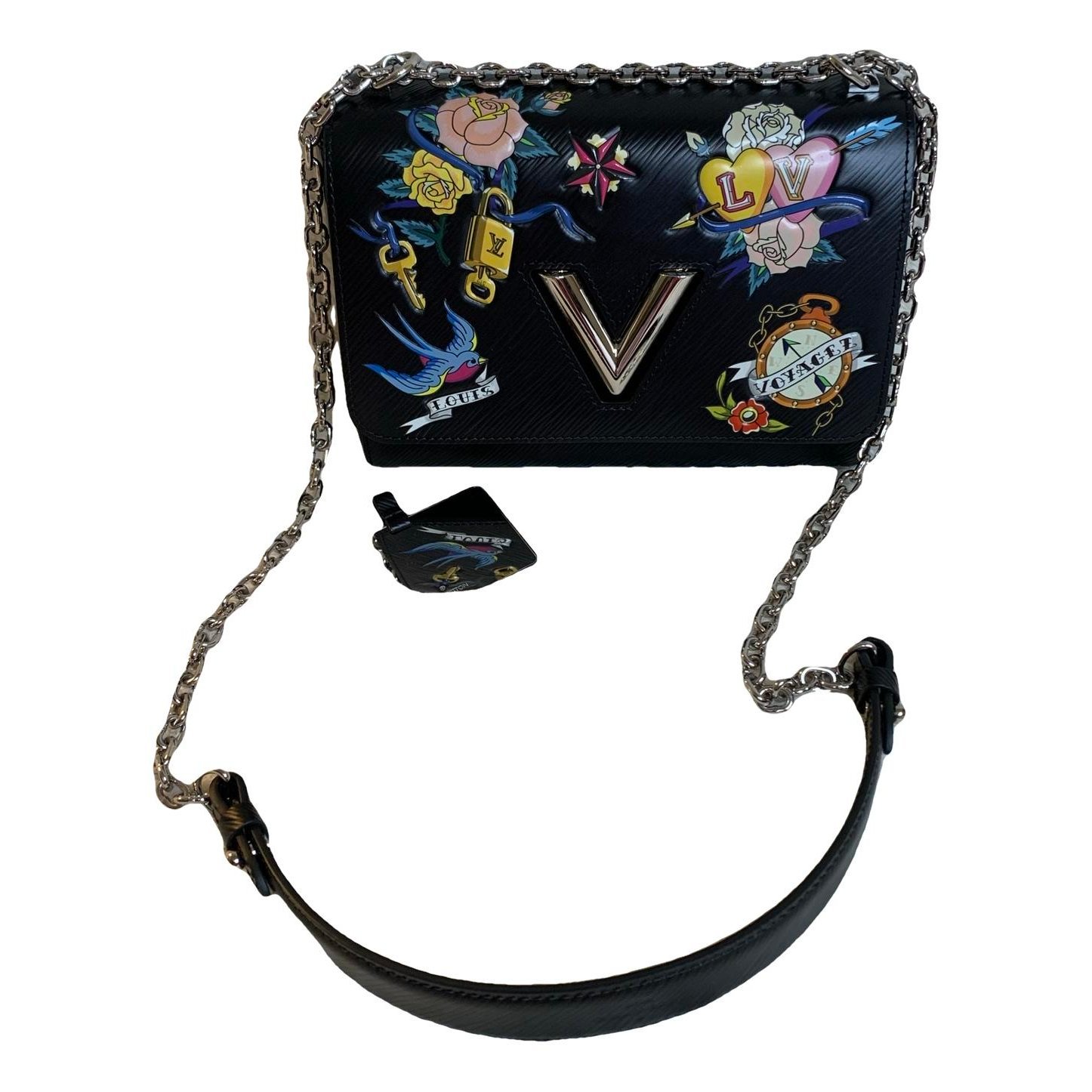 Twist leather handbag