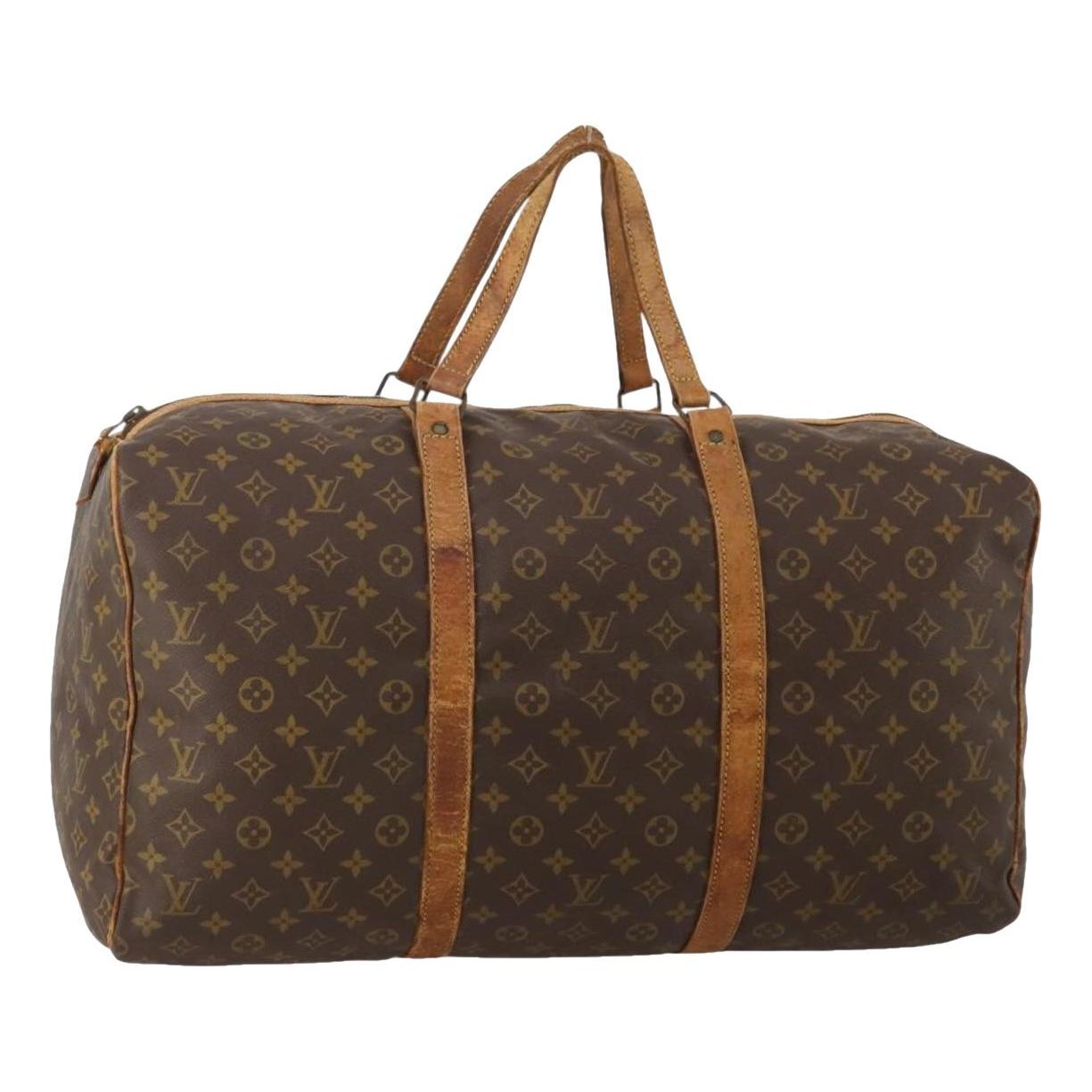 Sac souple leather travel bag
