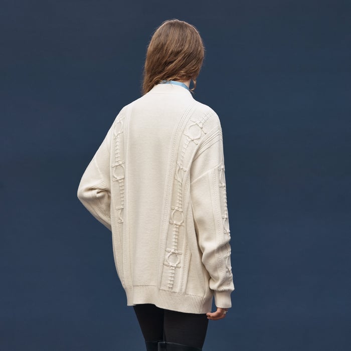 Blanc Naturel Buttoned Cardigan