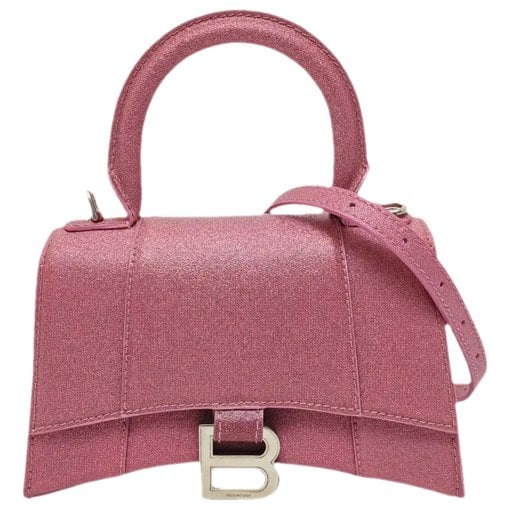 Hourglass leather handbag
