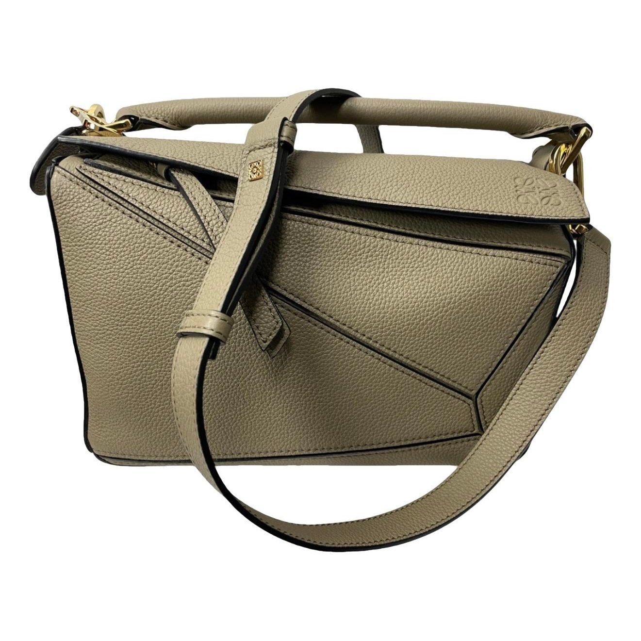 Puzzle leather handbag