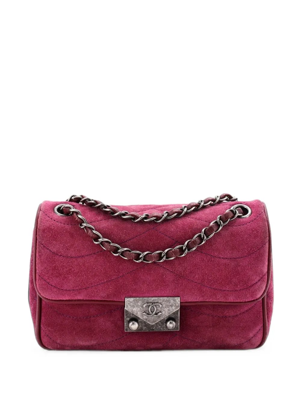 Pagoda Flap Bag Suede and Lambskin Medium crossbody bag