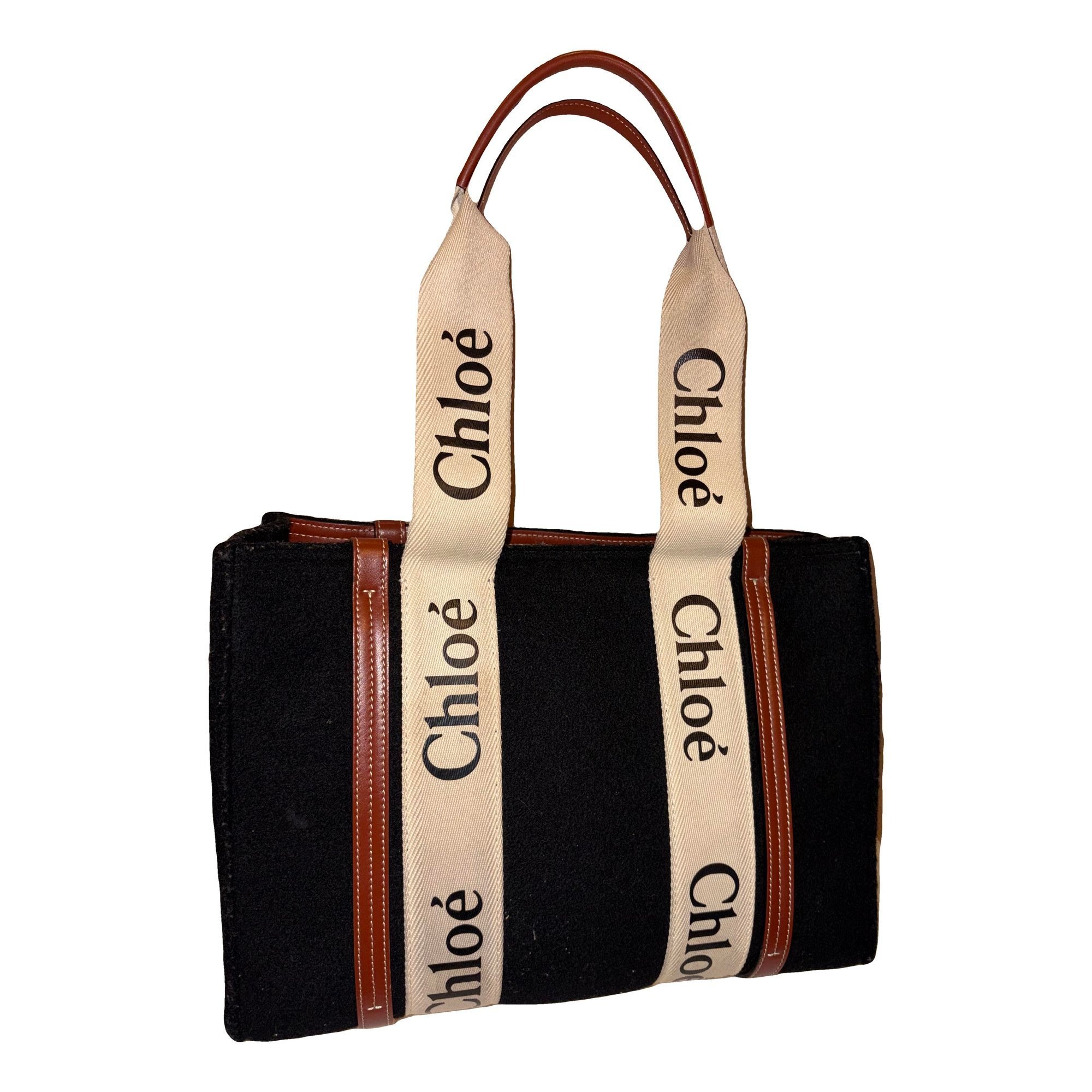 Chloe Woody wool tote