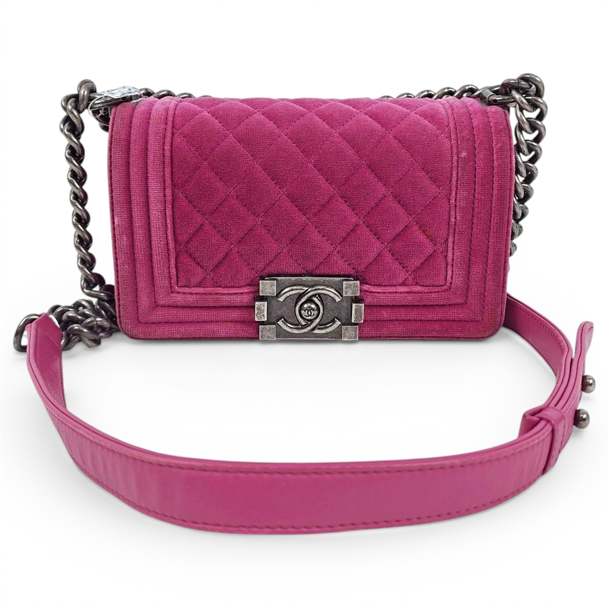Boy velvet crossbody bag
