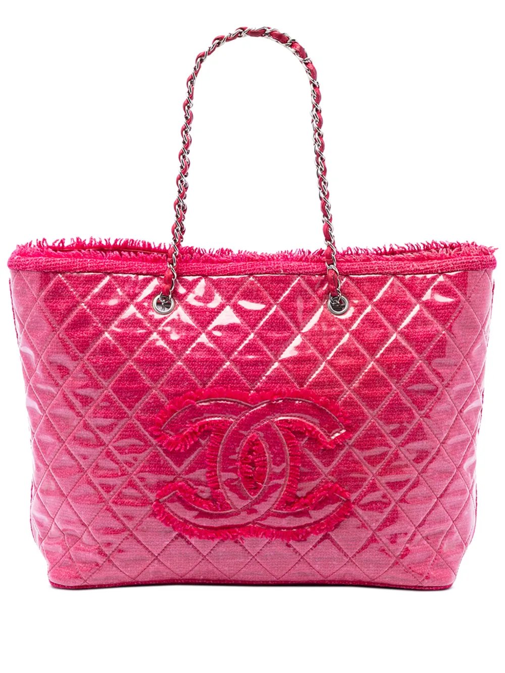 2009-2010 Large Quilted Tweed and PVC Funny tote bag