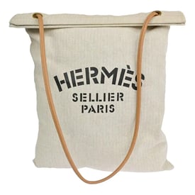 Hermes Aline Handbag Beige Cotton