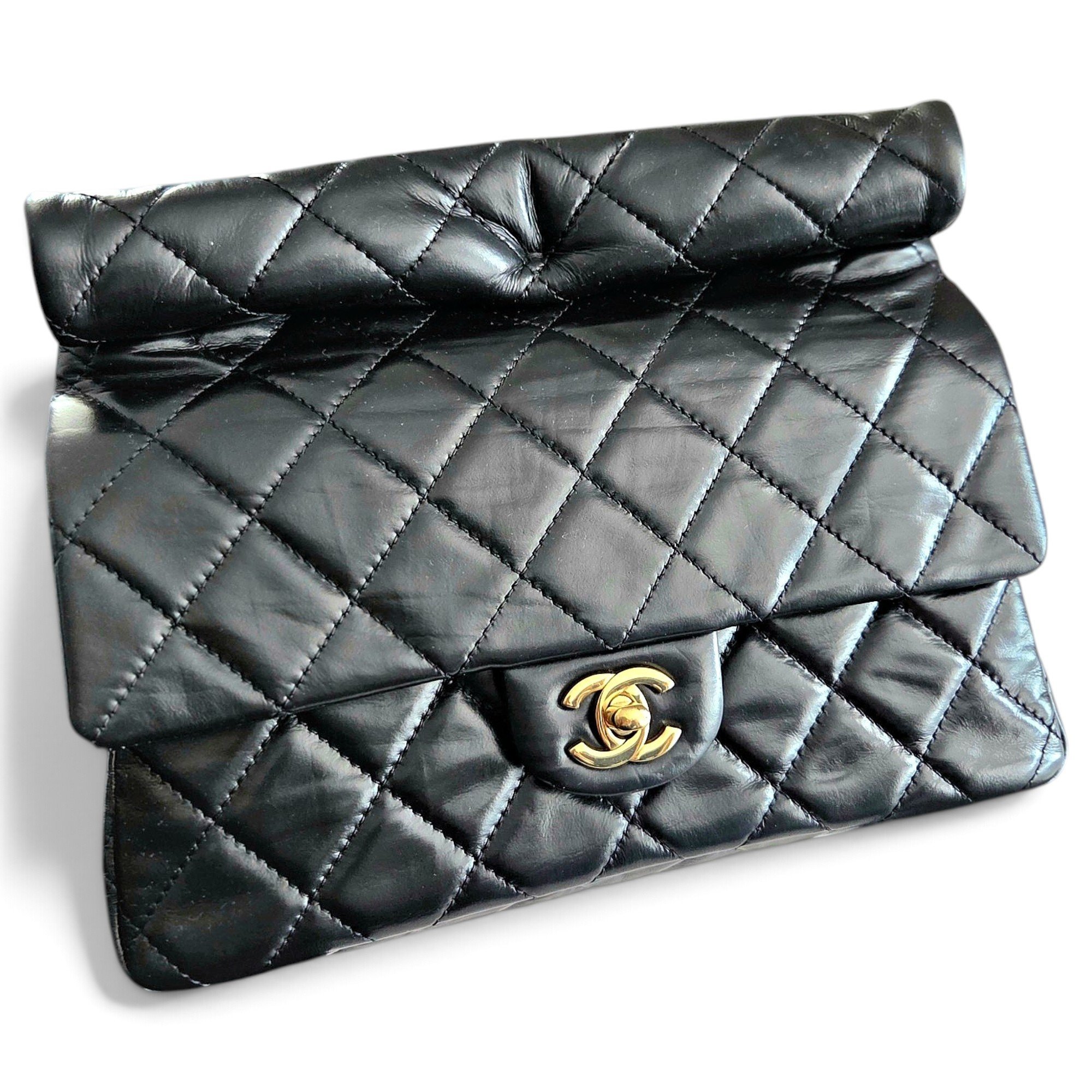 Leather clutch bag