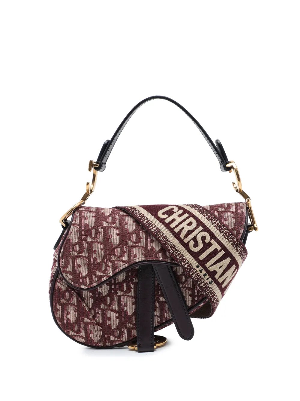 Dior 2019 Mini Oblique Canvas Saddle Bag satchel