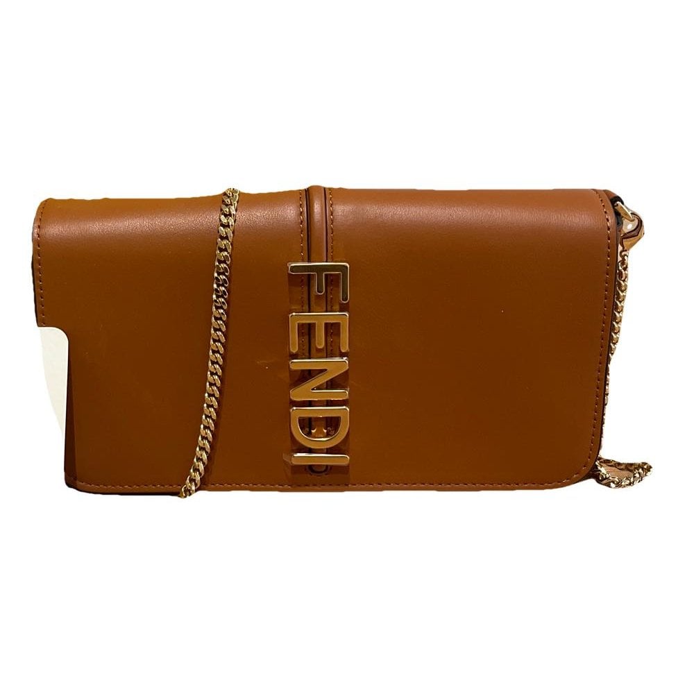 Leather clutch bag
