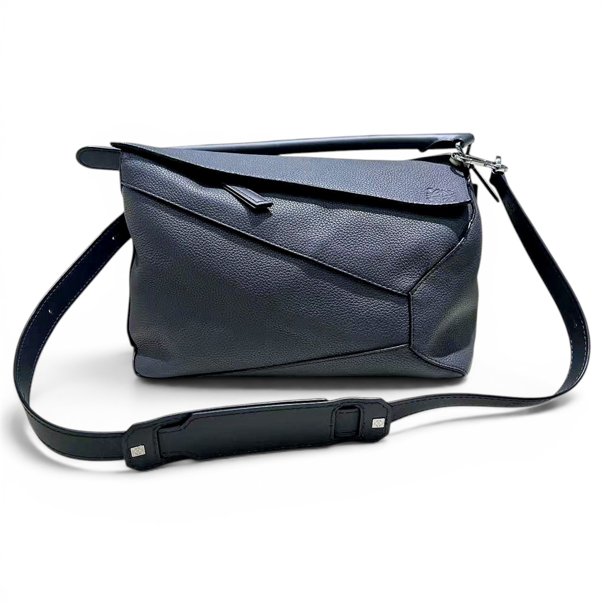 Puzzle leather handbag