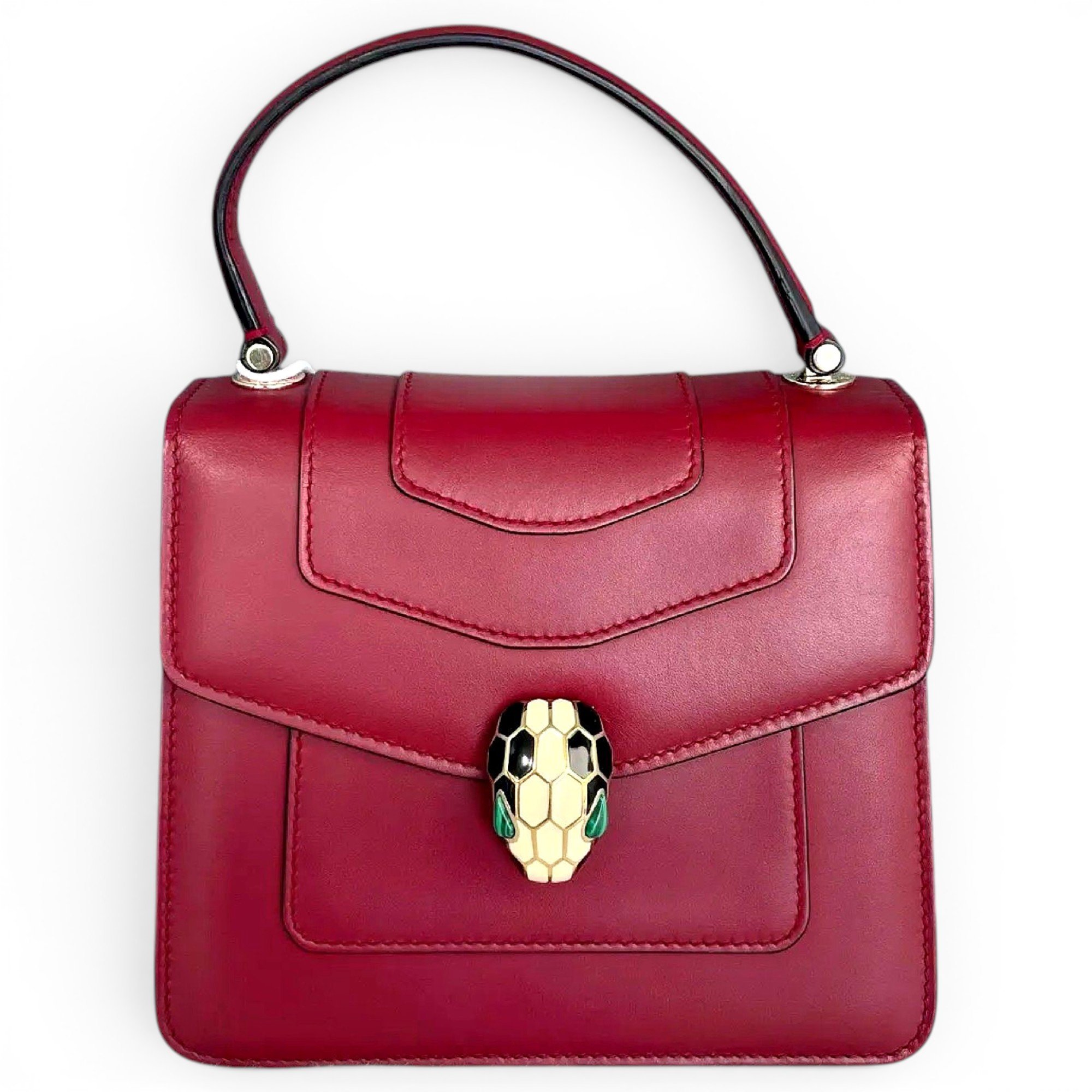 Serpenti leather handbag