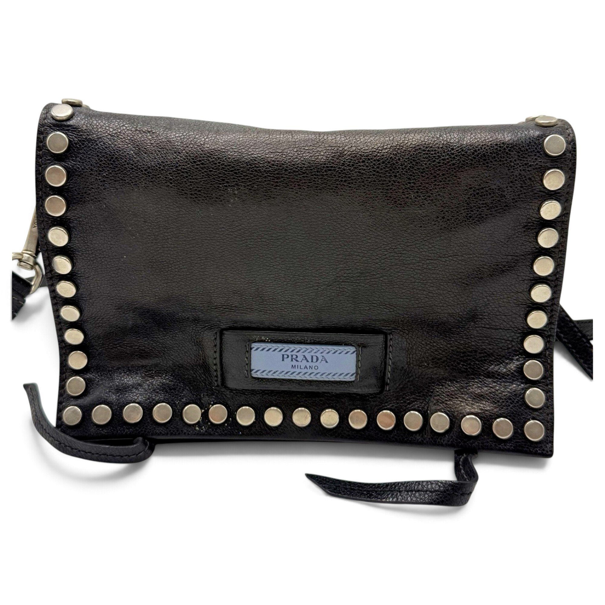 Etiquette leather crossbody bag
