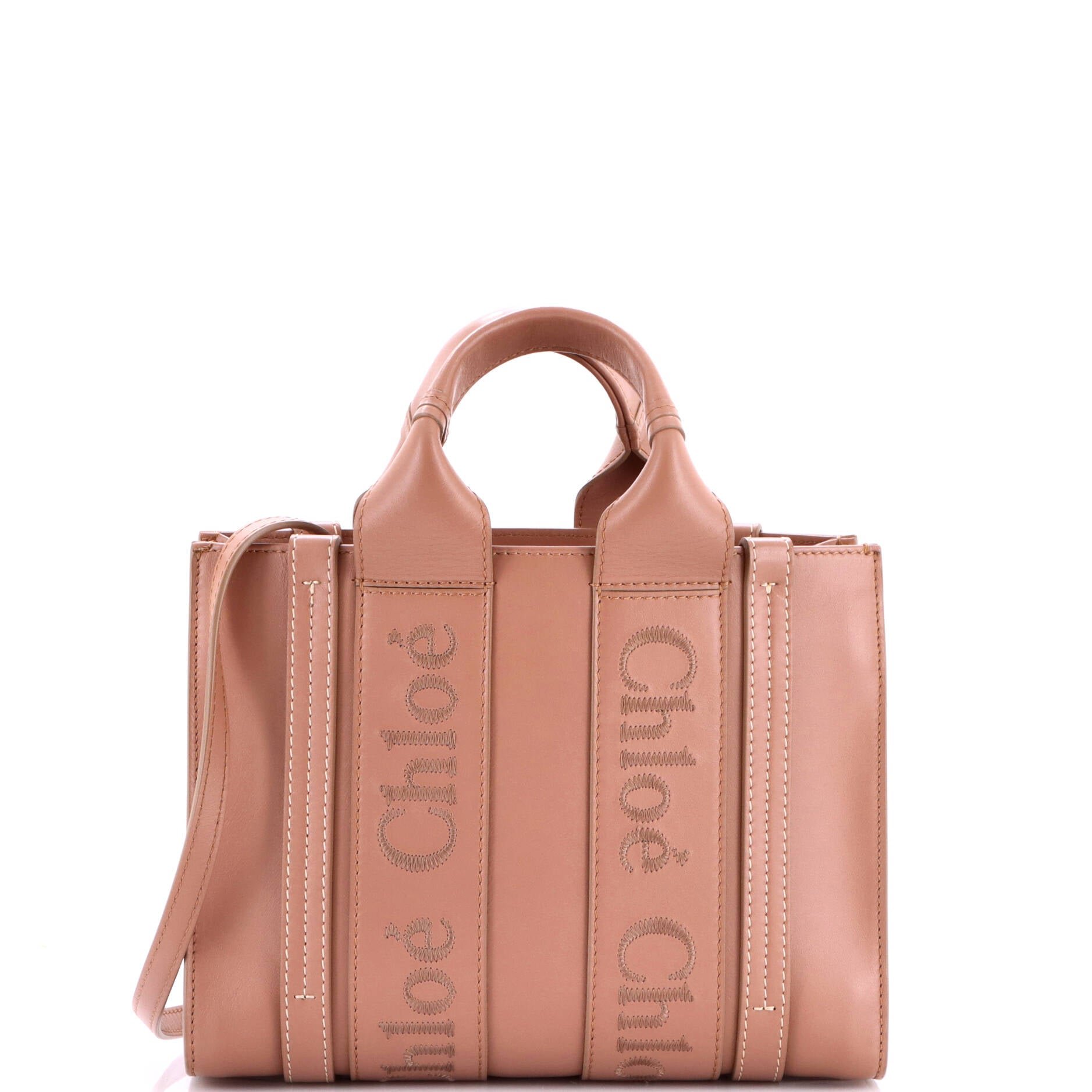 Chloe Woody Convertible Tote Leather Small