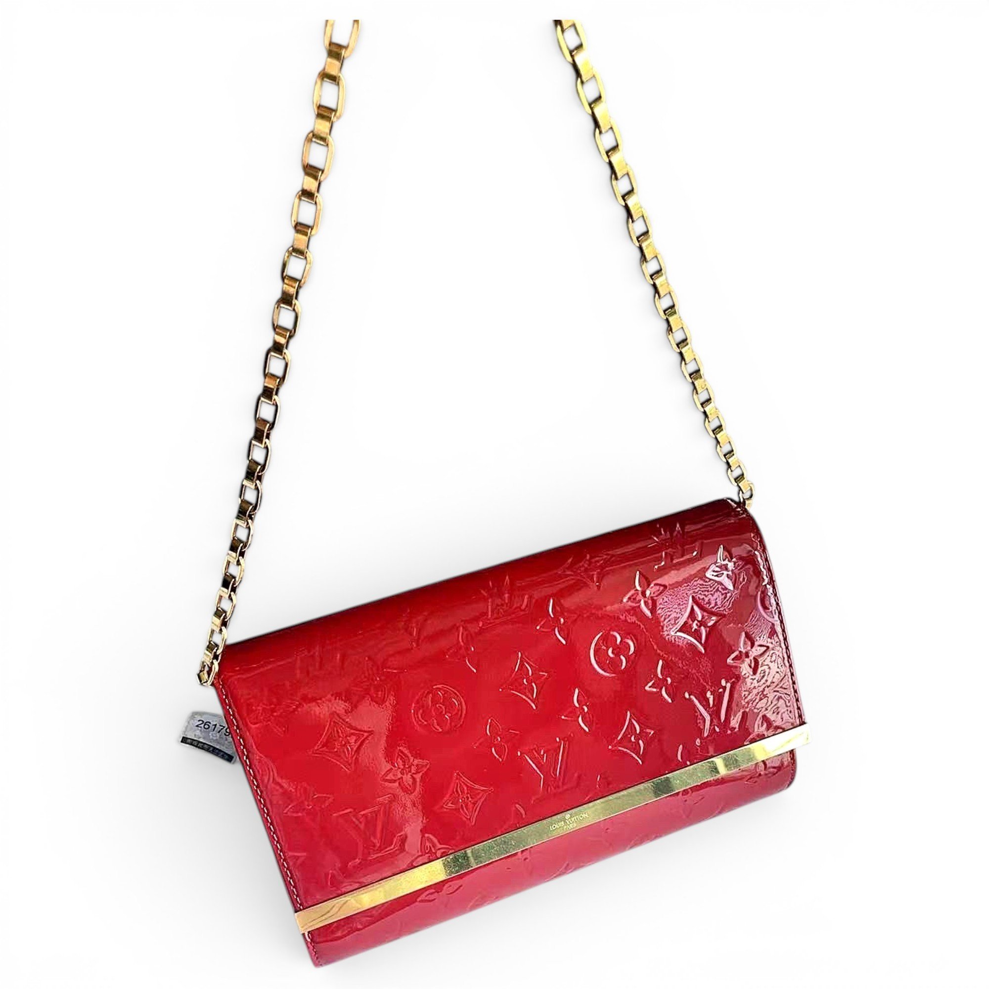 Ana patent leather clutch bag