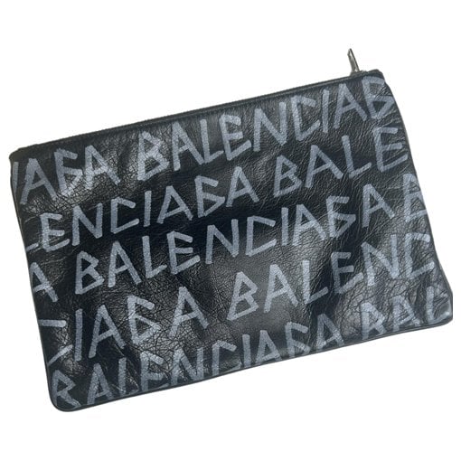 Leather clutch bag