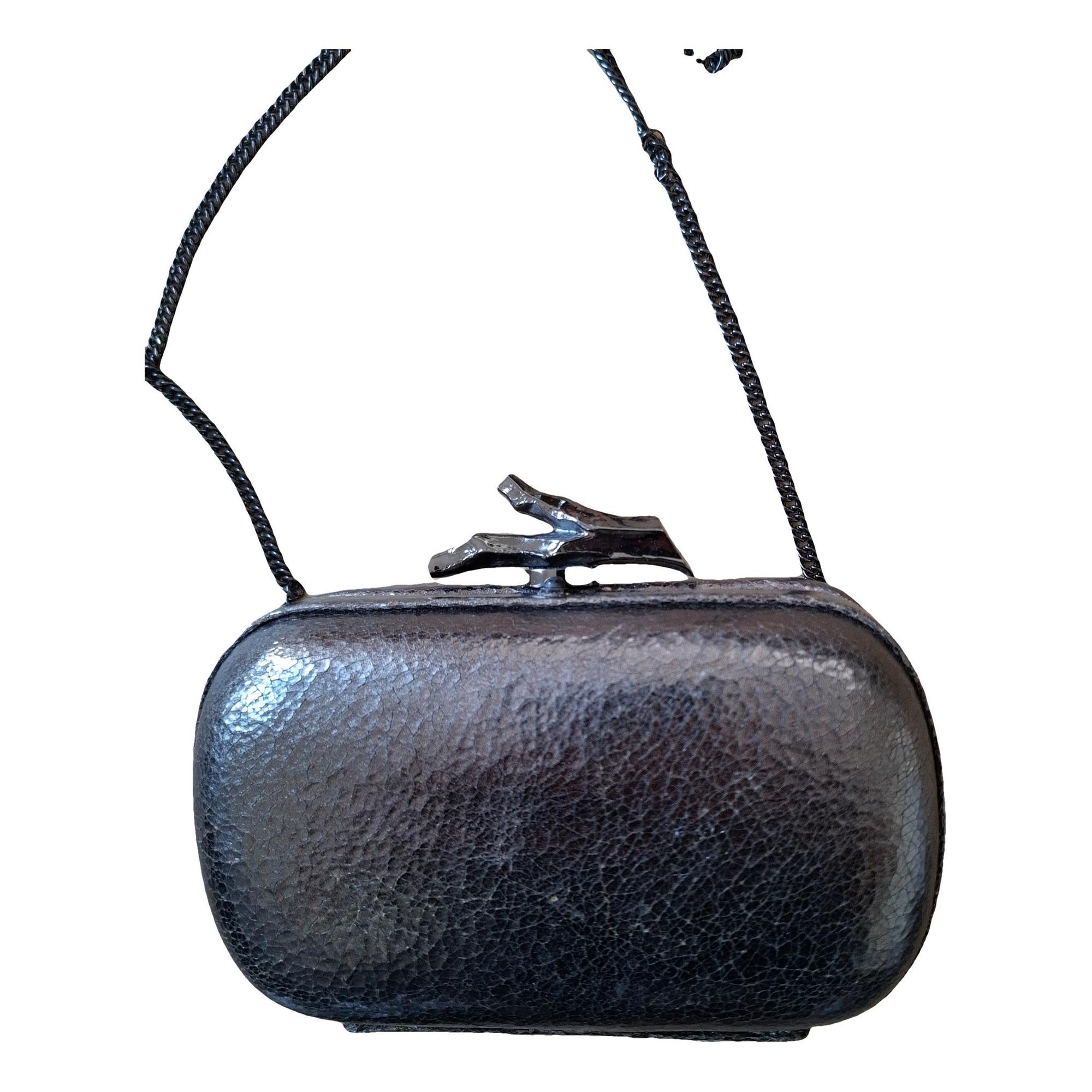 Leather clutch bag